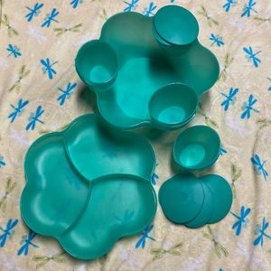 Tupperware Chip N Dip Set with extra holders